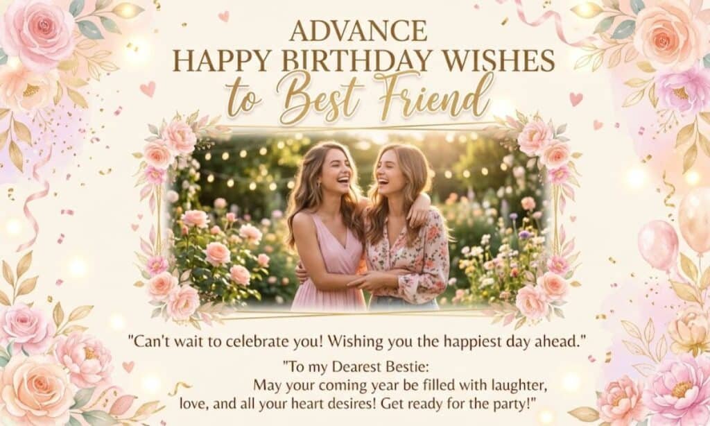 Advance Happy Birthday Wishes to Best Friend
