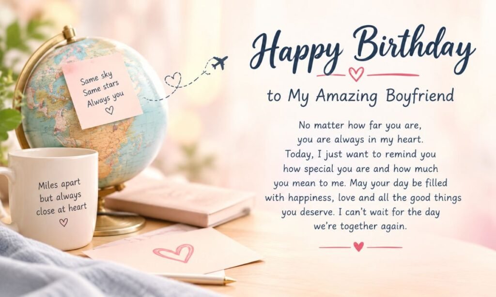 Birthday Wishes for Long-Distance Boyfriend