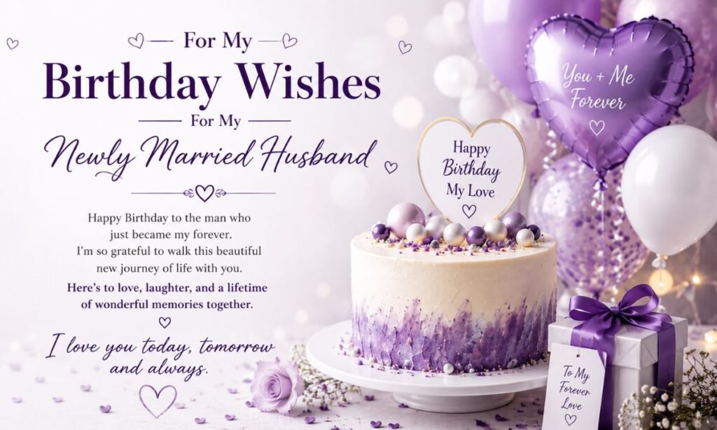 Birthday Wishes for Newly Married Husband