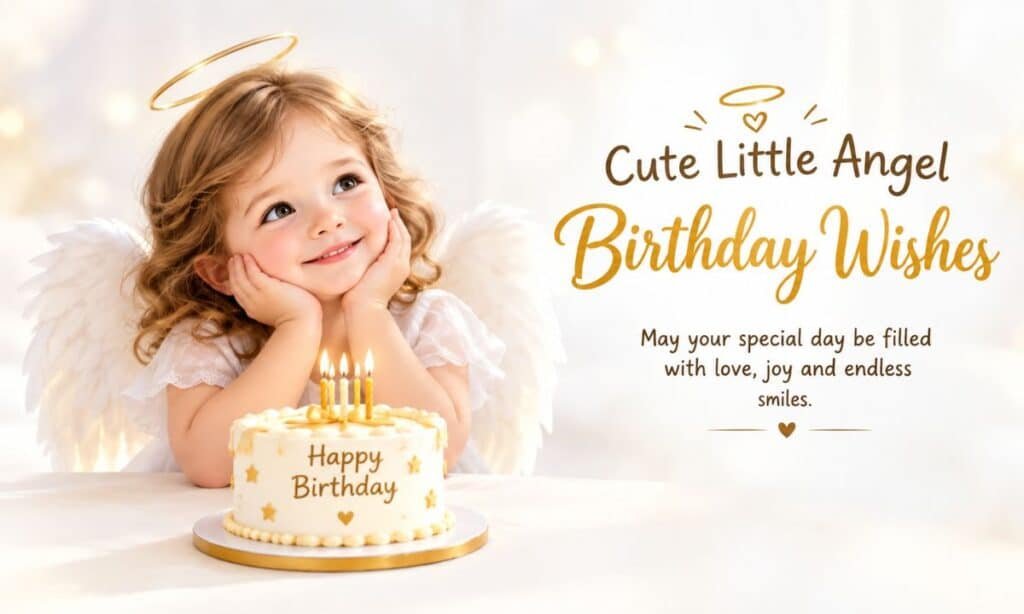 Cute Little Angel Birthday Wishes