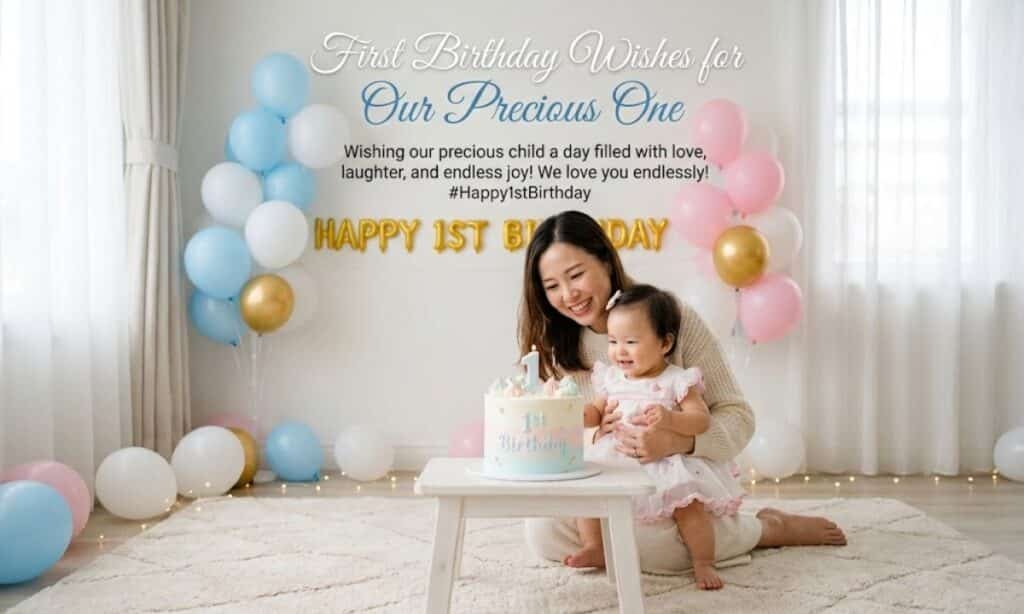 First Birthday Wishes for Baby Boy and Baby Girl