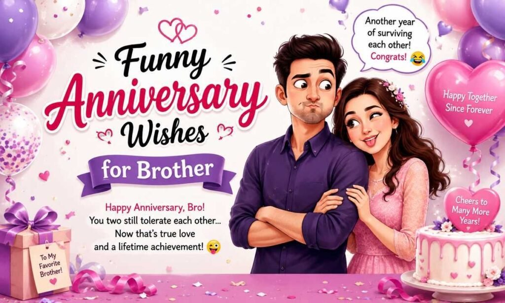 Funny Anniversary Wishes for Brother