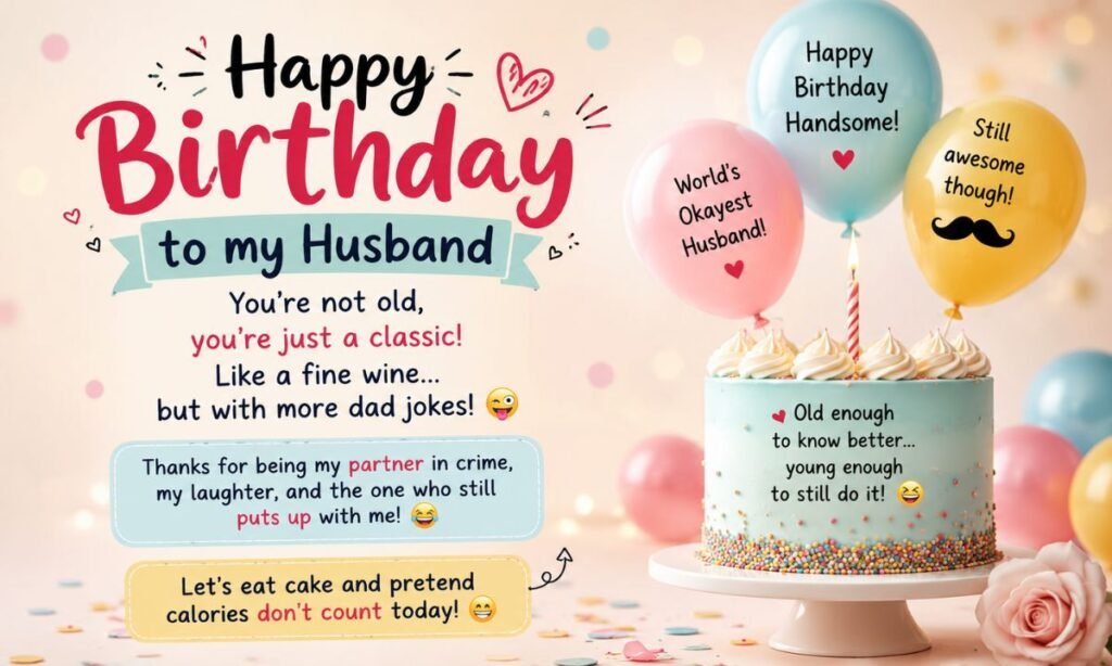 Funny Birthday Wishes for Husband
