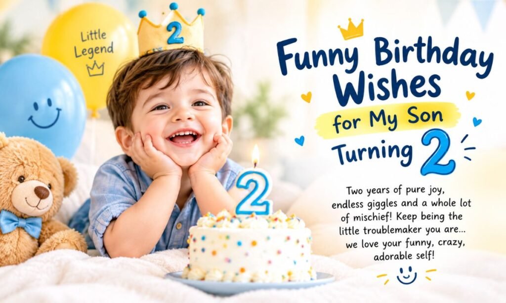 Funny Birthday Wishes for My Son Turning 2