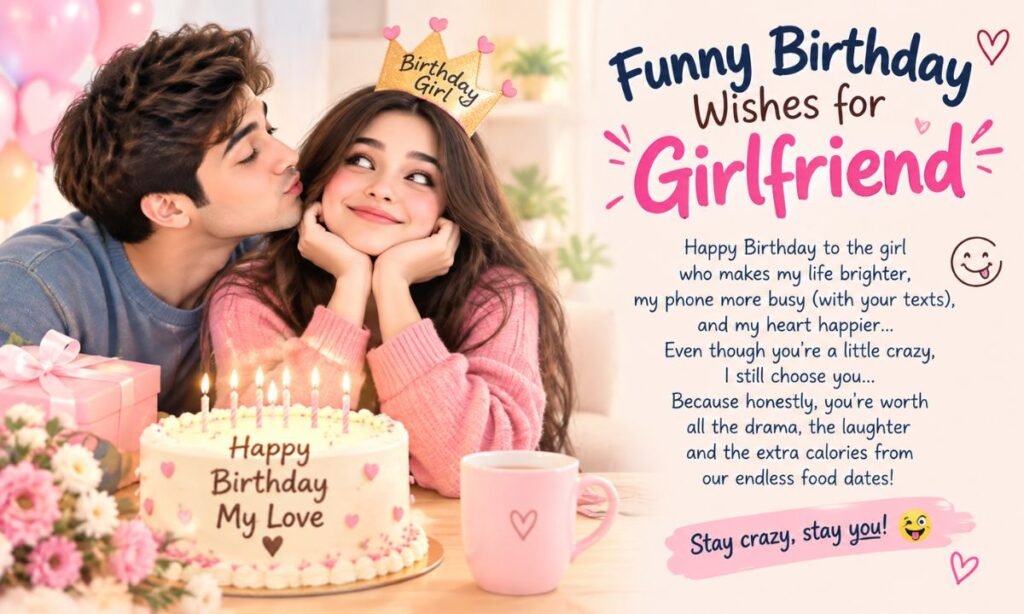 Funny Birthday wishes for girlfriend