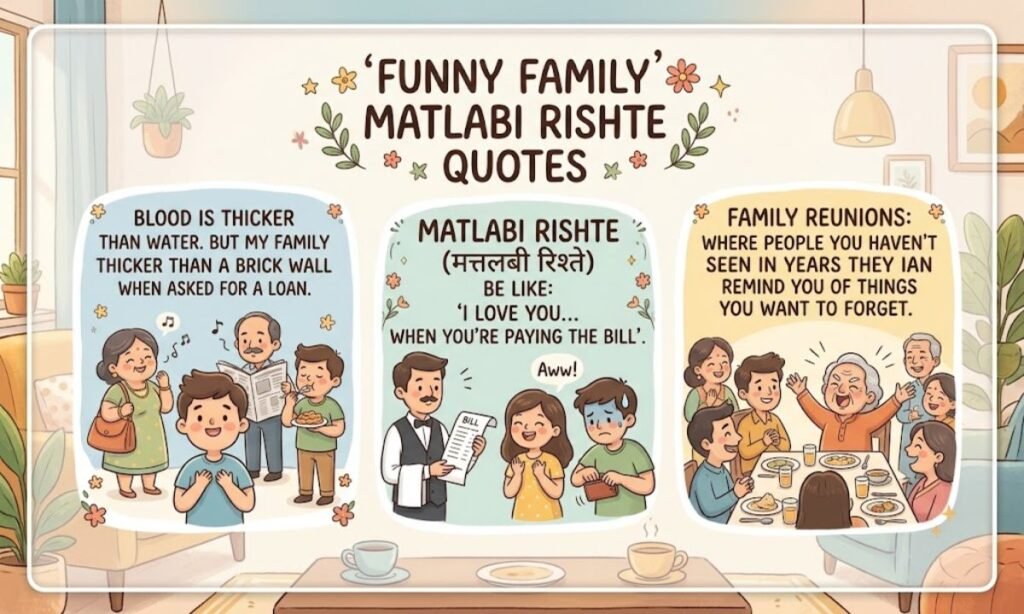 Funny Family Matlabi Rishte Quotes 