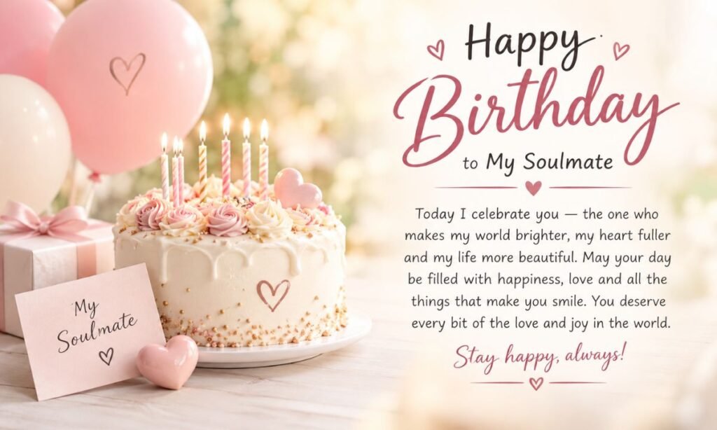 Happy Birthday Wishes to My Soulmate Message