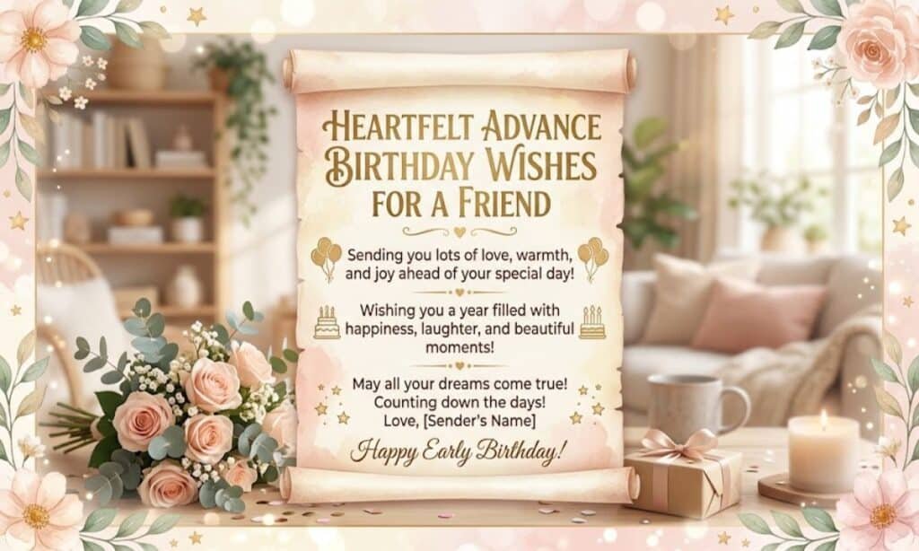 Heartfelt Advance Birthday Wishes for Friend