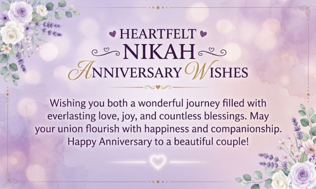 Heartfelt Nikah Anniversary Wishes 