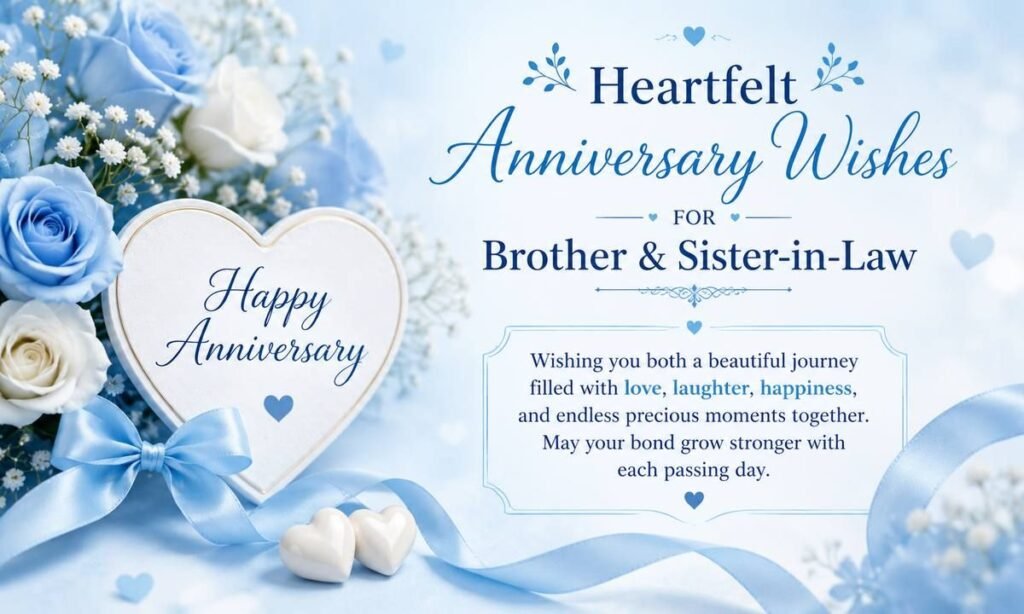 Heartfelt Wedding Anniversary Wishes for brother & sister in law