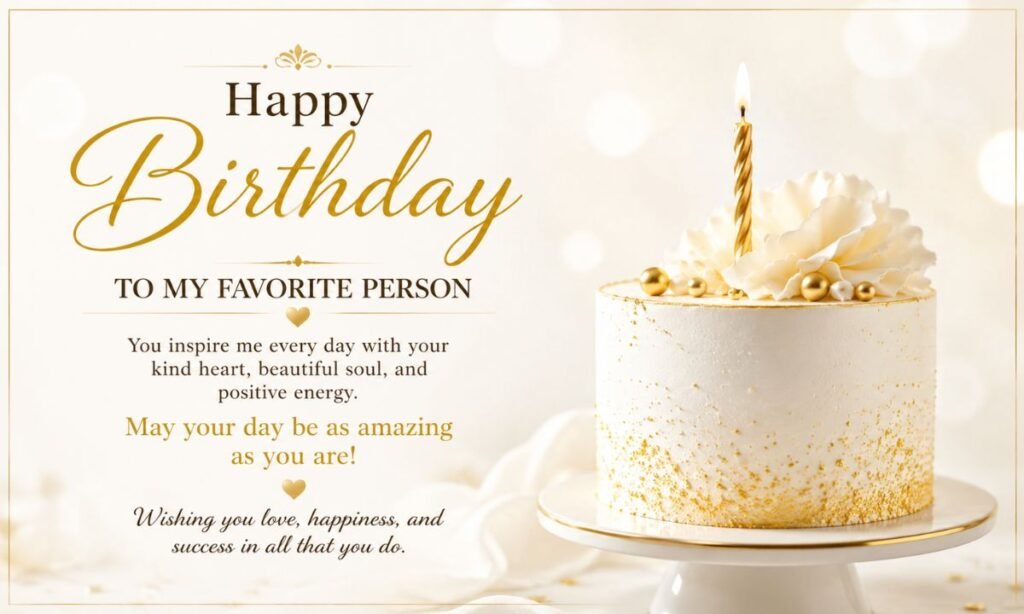 Inspirational birthday wishes for favorite person