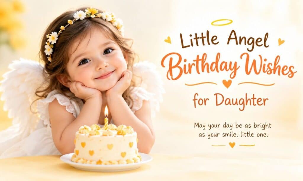Little Angel Birthday Wishes for Daughter