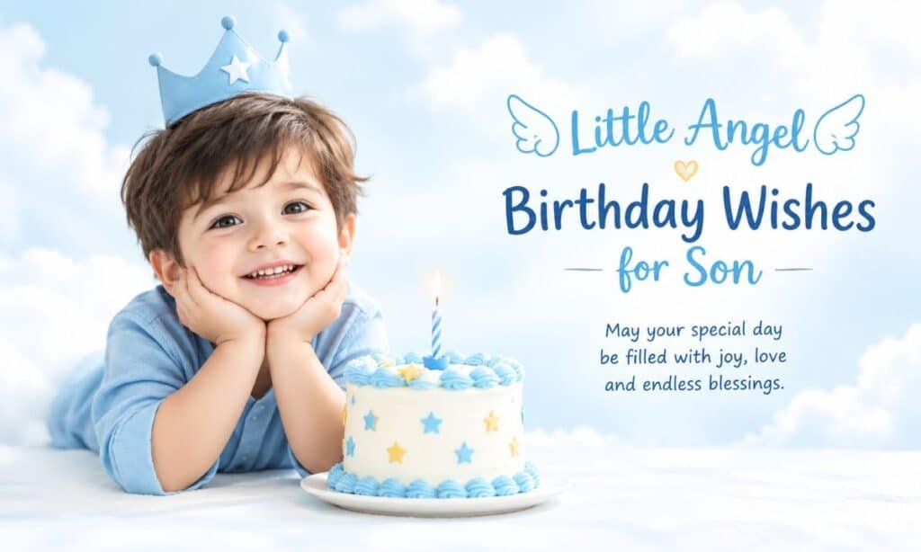 Little Angel Birthday Wishes for Son