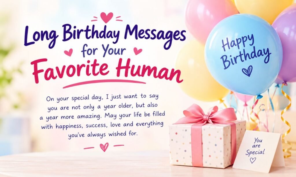 Long Birthday Messages for Your Favorite Human