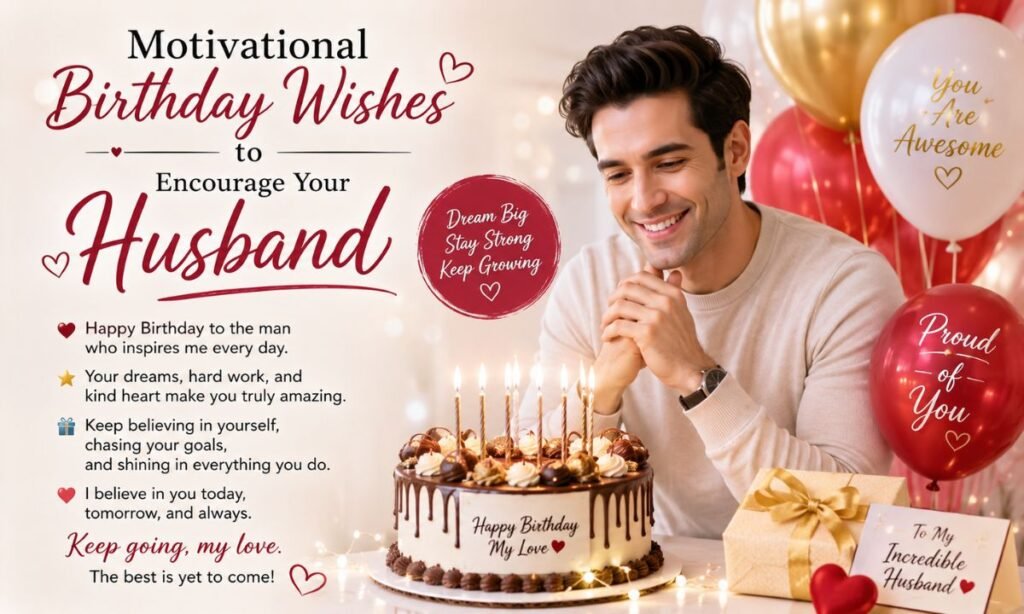 Motivational Birthday Wishes to Encourage Your Husband