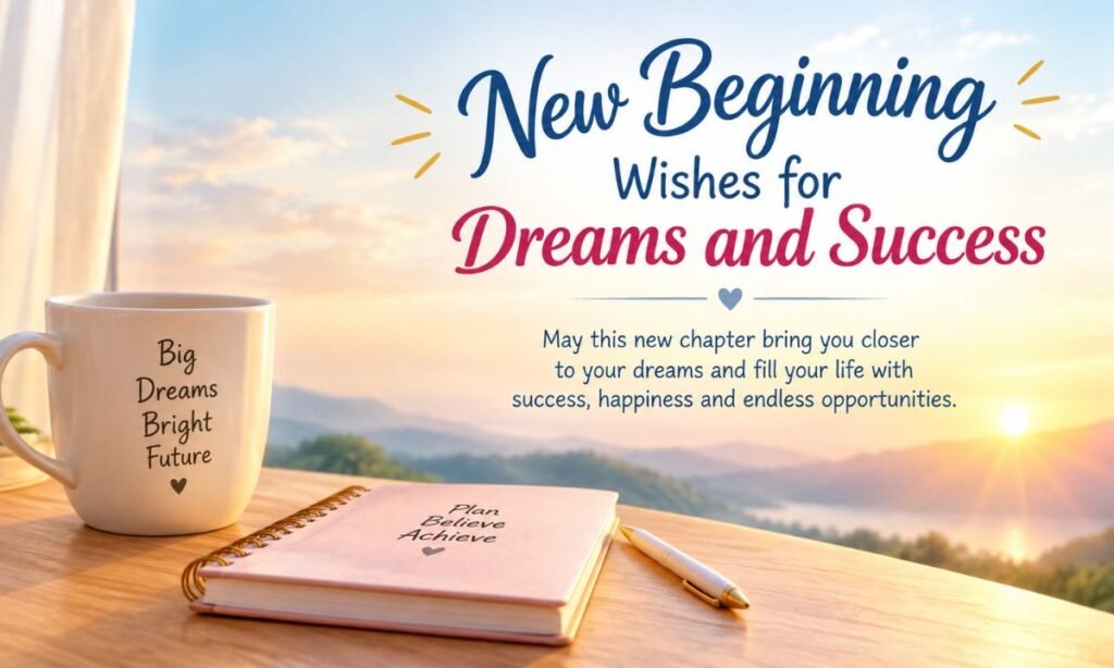 New Beginning Wishes for Dreams and Success