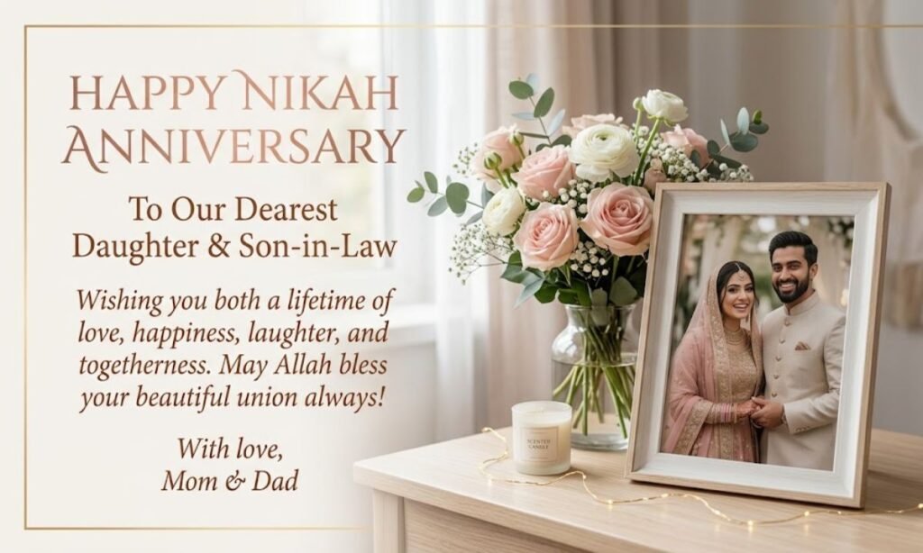 Nikah Anniversary Wishes for Daughter