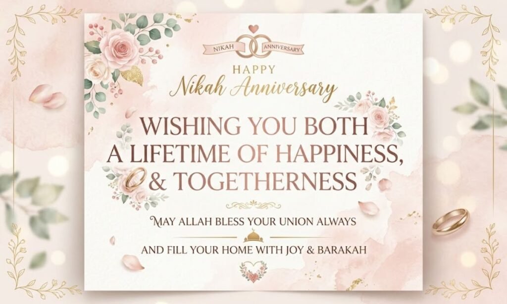Nikah Anniversary Wishes for Friend
