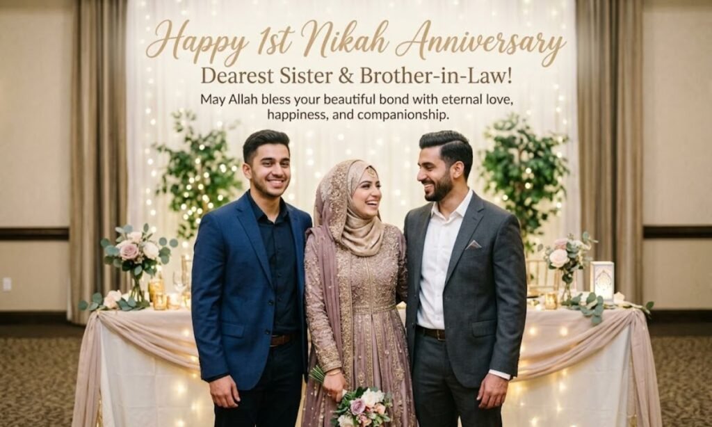 Nikah Anniversary Wishes for Sister and Brother-in-Law