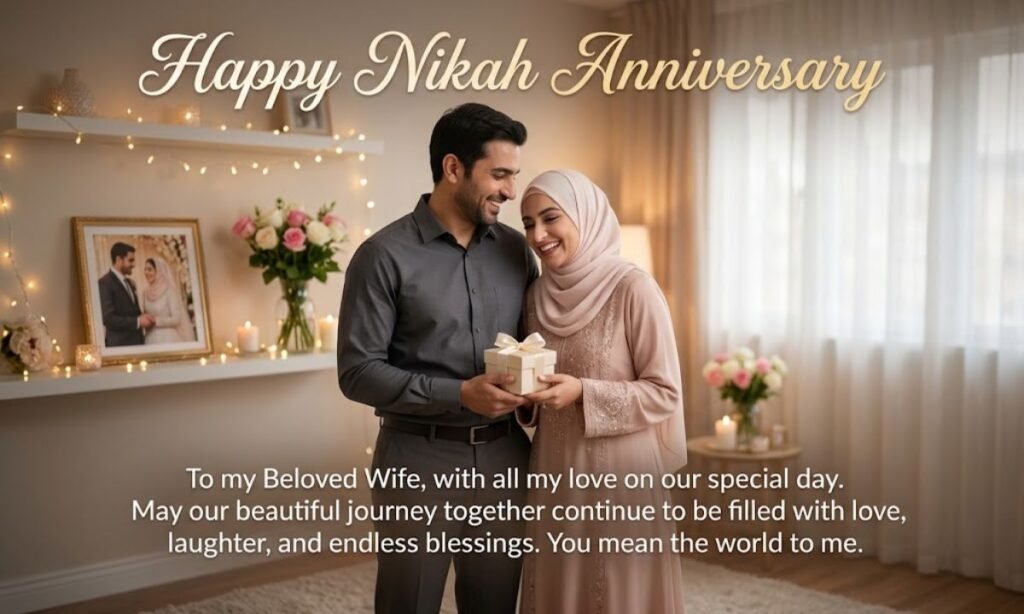 Nikah Anniversary Wishes for Wife