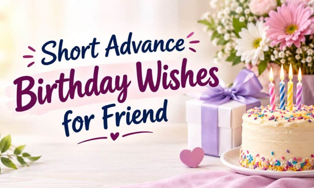 Short Advance Birthday Wishes for Friend