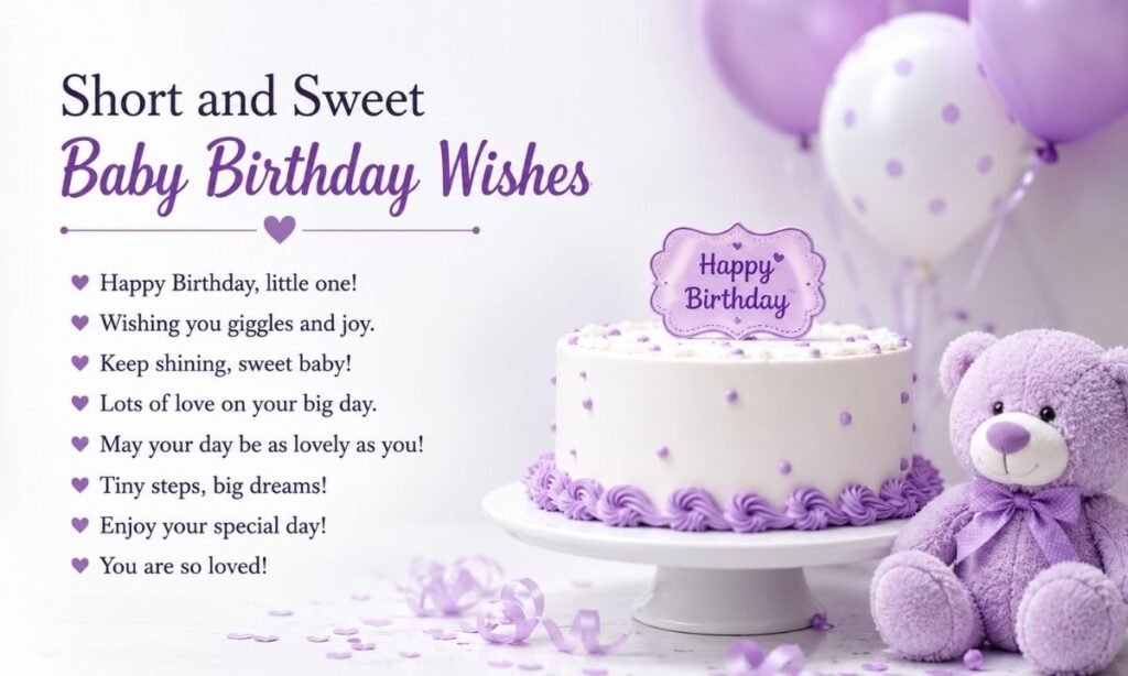 Short and Sweet Baby Birthday Wishes