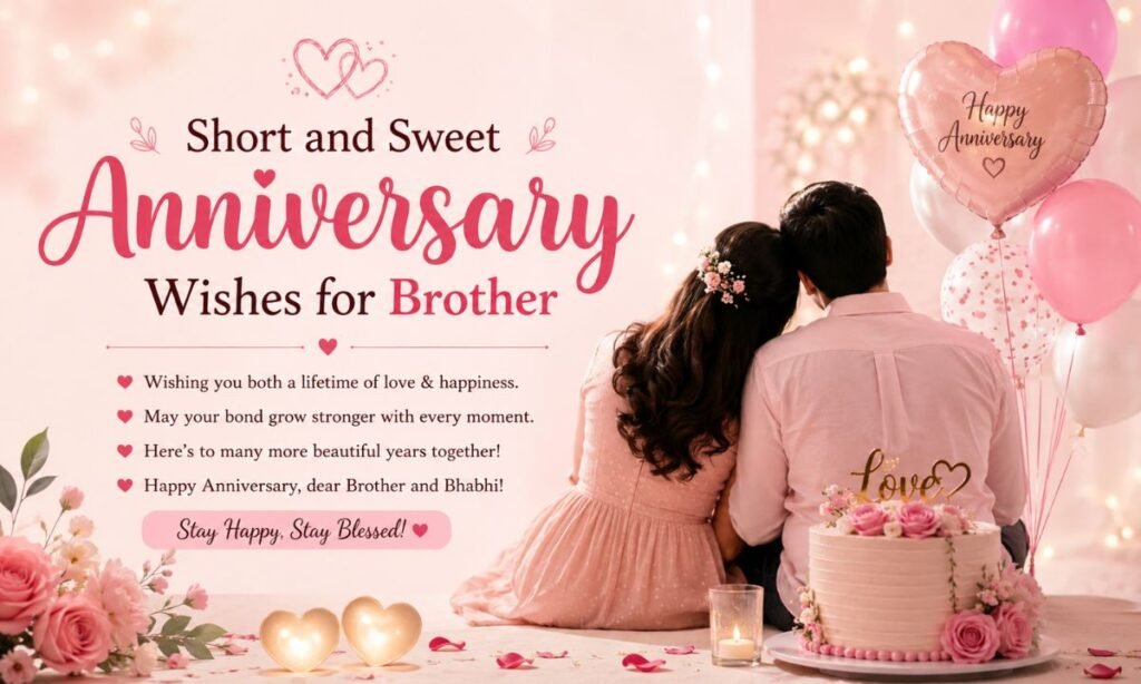 Short and sweet anniversary wishes for brother