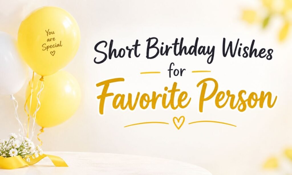 Short birthday wishes for favorite person