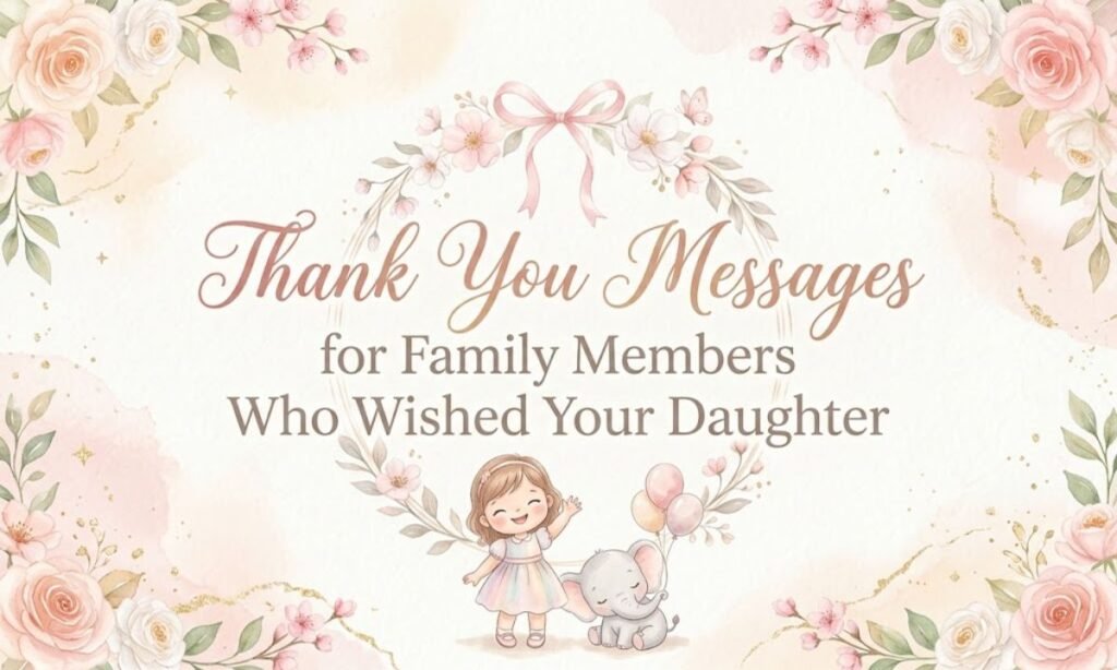 Thank You Messages for Family Members Who Wished Your Daughter