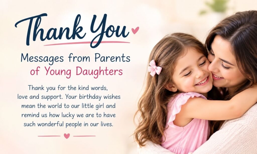 Thank You Messages from Parents of Young Daughters