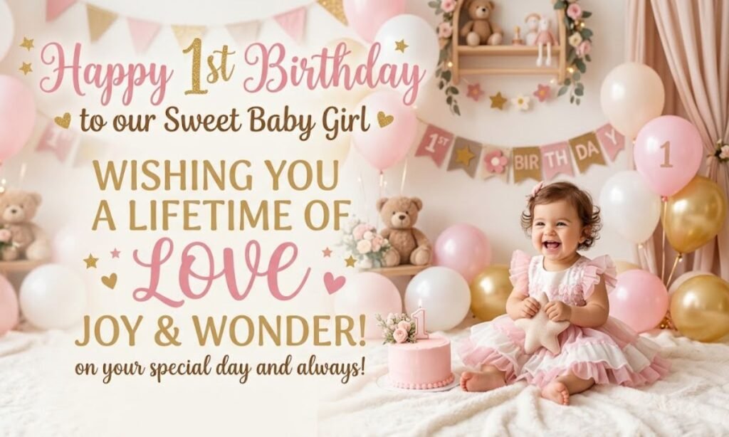 1st Birthday Wishes for Baby Girl