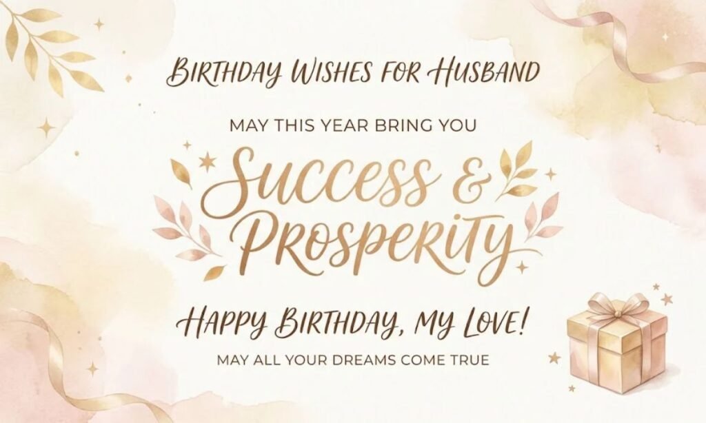 Birthday Wishes For Husband Success And Prosperity 