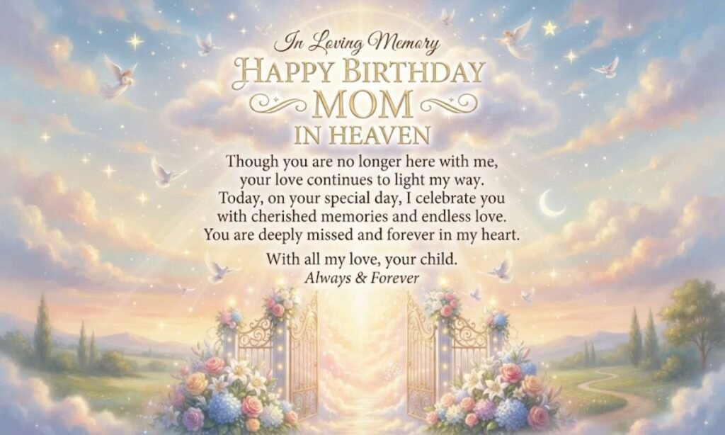 Birthday wishes for mother in heaven
