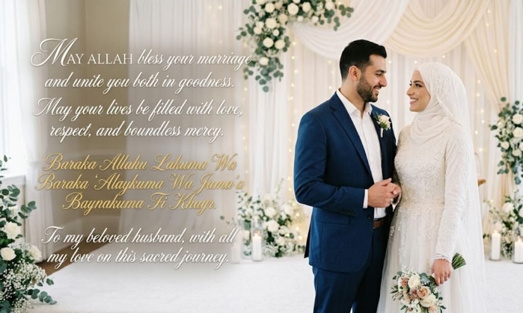 Emotional Islamic Way of Wedding Wishes for Husband