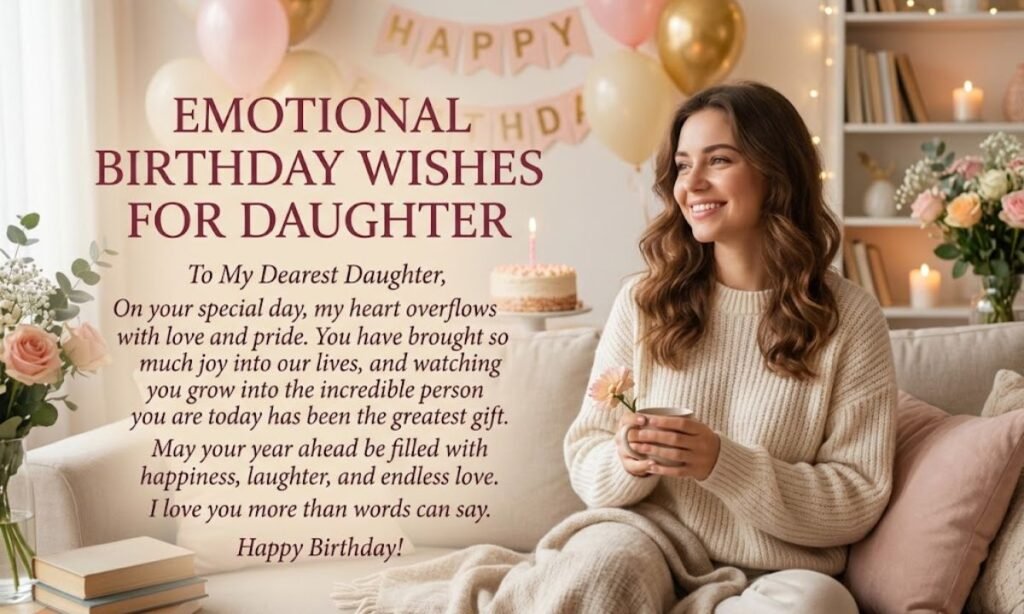 Emotional birthday wishes for daughter
