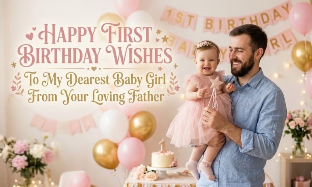 First Birthday Wishes for Baby Girl from Father