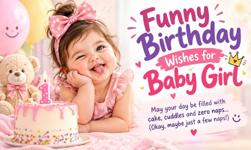 Funny Birthday Wishes for Baby Girl 