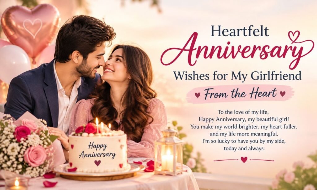 Heartfelt Anniversary Wishes for Girlfriend From the Heart
