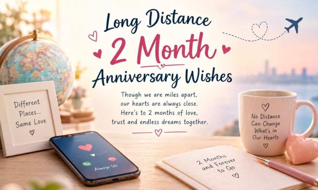 Long Distance 2 Month Anniversary Wishes