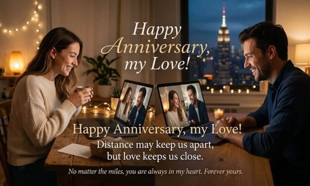 Long Distance Romantic Anniversary Wishes That Feel Close
