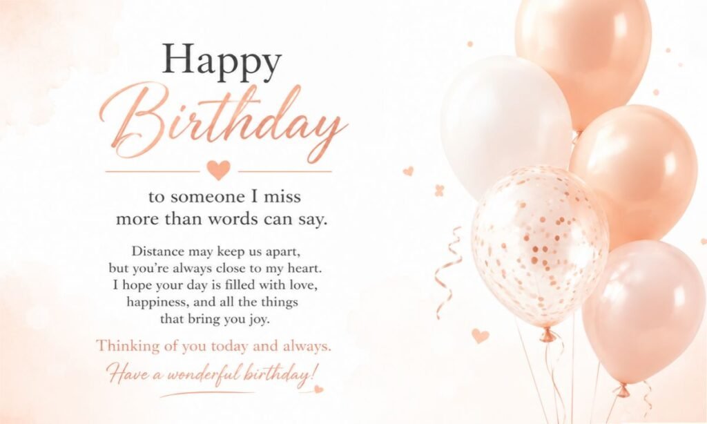 Touching Birthday Wishes for Someone You Miss