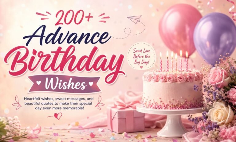 Advance birthday wishes