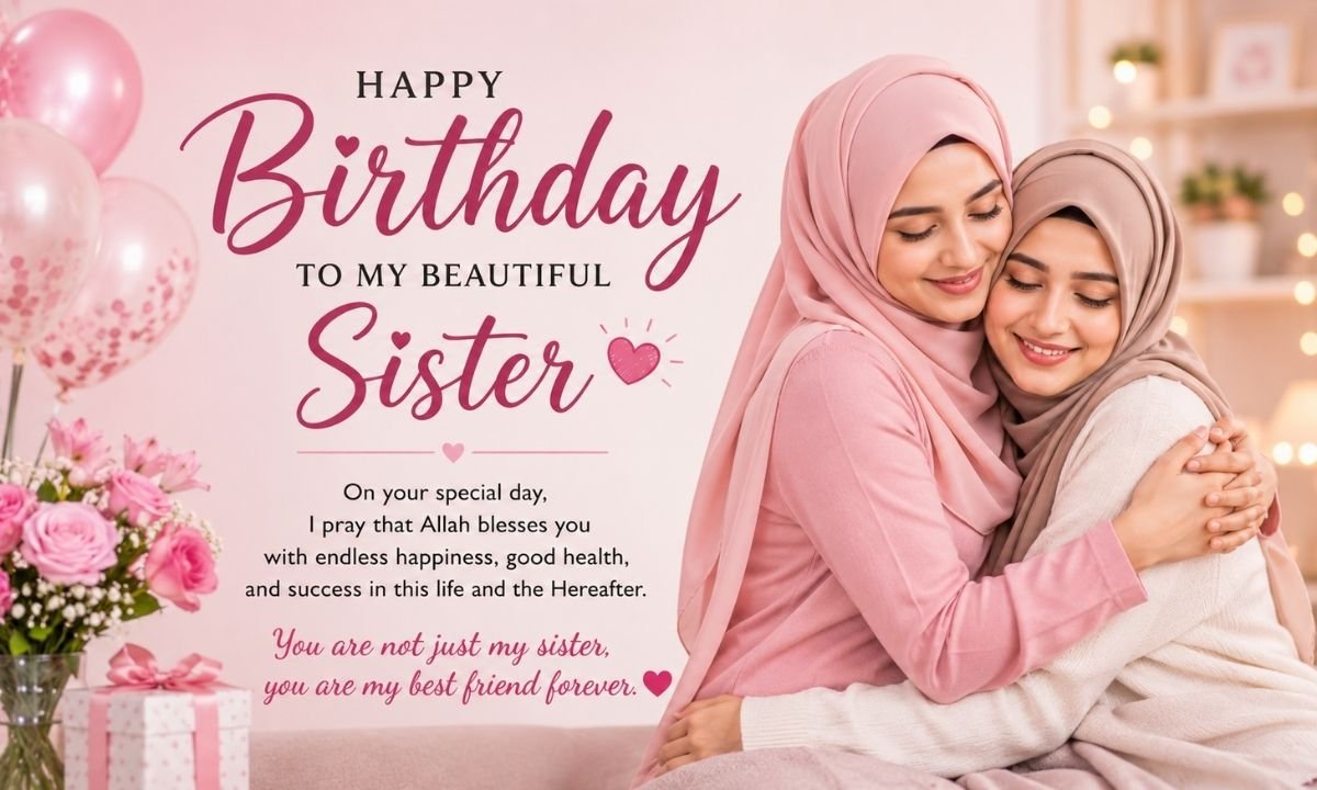 Islamic birthday wishes for sister