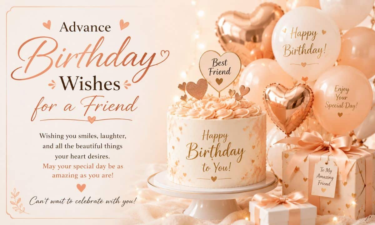 Advance Birthday Wishes for a Friend