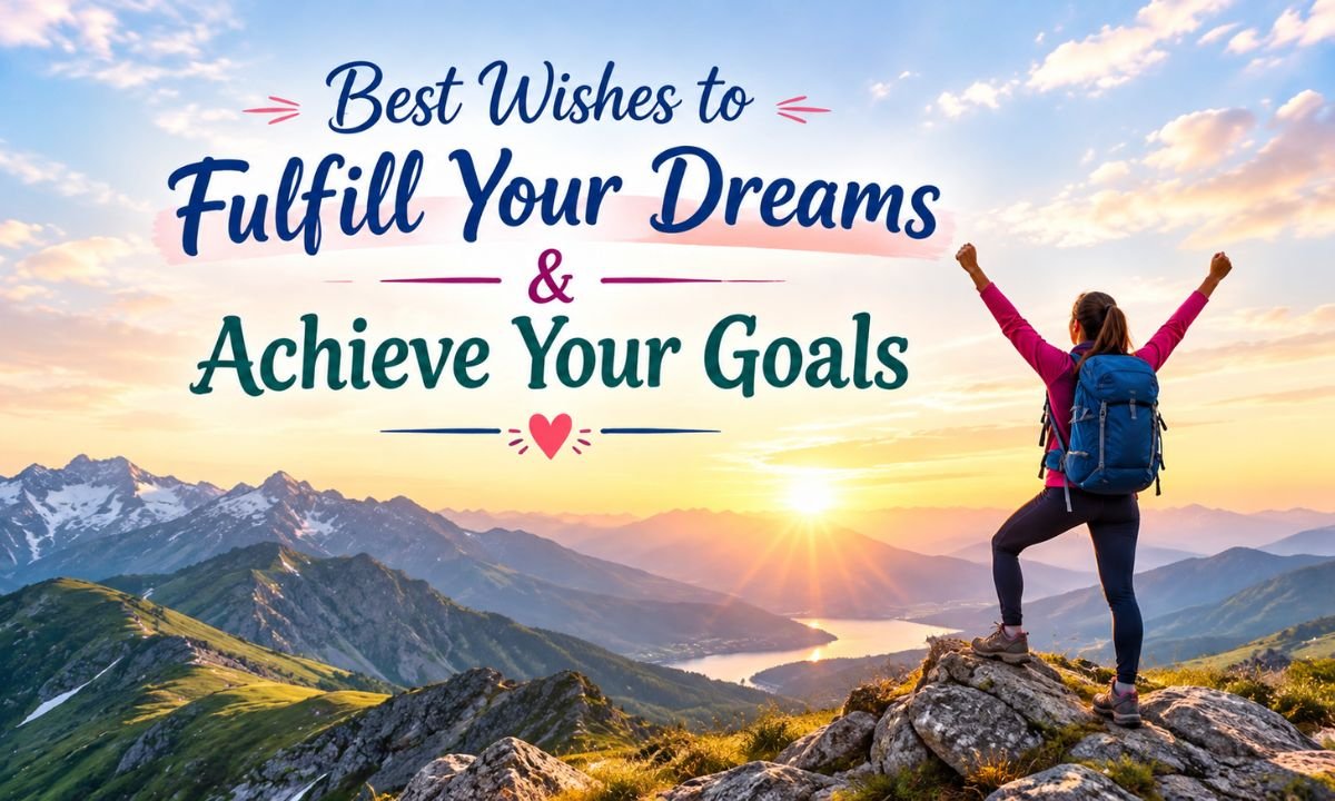 Best Wishes to Fulfill Your Dreams & Achieve Your Goals