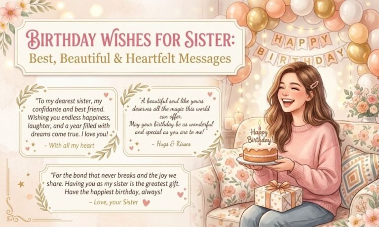 Birthday Wishes for Sister Best, Beautiful & Heartfelt Messages