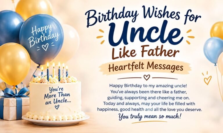 Birthday Wishes for Uncle Like Father Heartfelt Messages
