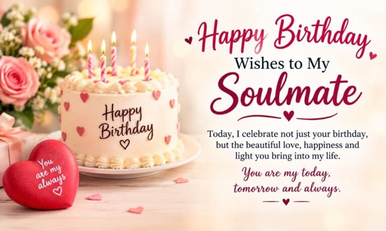 Happy Birthday Wishes to My Soulmate Heartfelt Words of Love